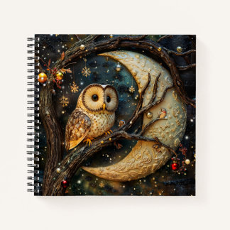 3D Owl Spiral Note/Sketchbook  Notebook