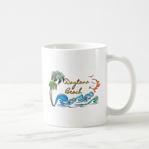 3d Palms, Waves & Sunset DAYTONA BEACH Coffee Mug