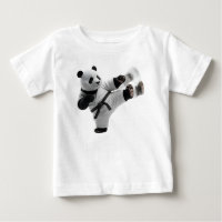 3D Panda Performing Dynamic Karate Kick