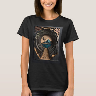 3D Paper Art Design T-shirt