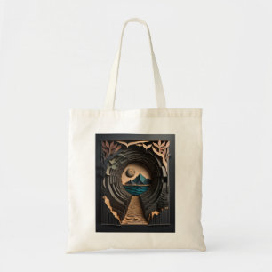 3D Paper Art Design T-shirt Tote Bag