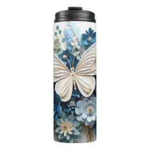 3d Papercraft Butterfly Tumbler