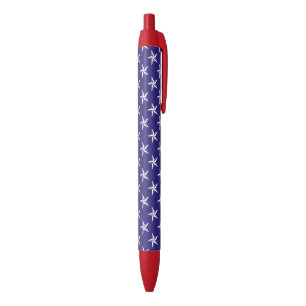 3D Patriot Stars on Blue Ink Pen