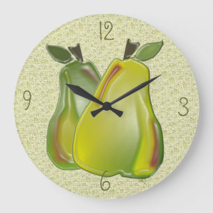 3D Pear (water specks) Wall Clock