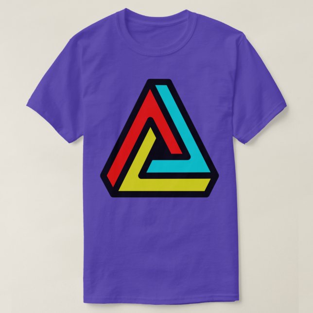 3D Penrose Impossible Triangle 1 T-Shirt (Design Front)