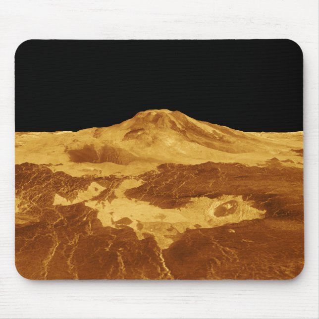 3D Perspective View of Maat Mons on Venus Mouse Pad (Front)