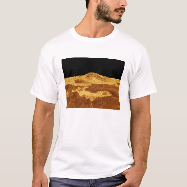 3D Perspective View of Maat Mons on Venus T-Shirt (Front)