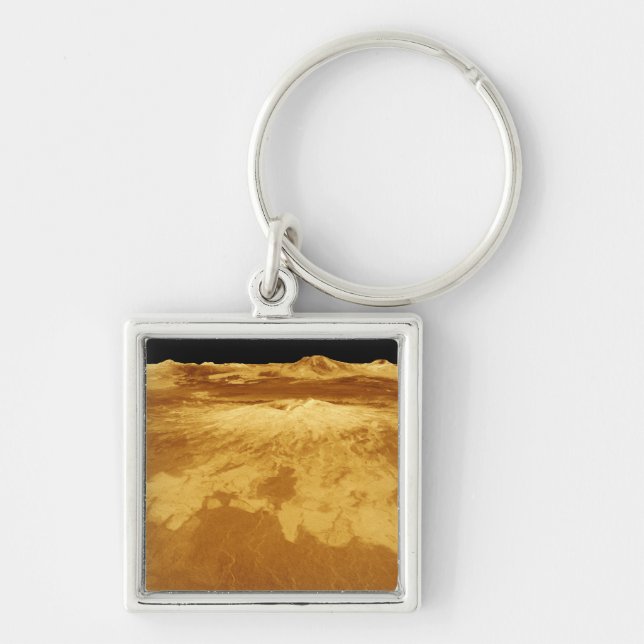 3D Perspective View of Sapas Mons on Venus Key Ring (Front)
