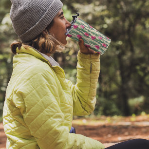 3D PINK FLORAL  THERMAL TUMBLER