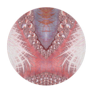 3D Pink, White and Grey original design Cutting Board