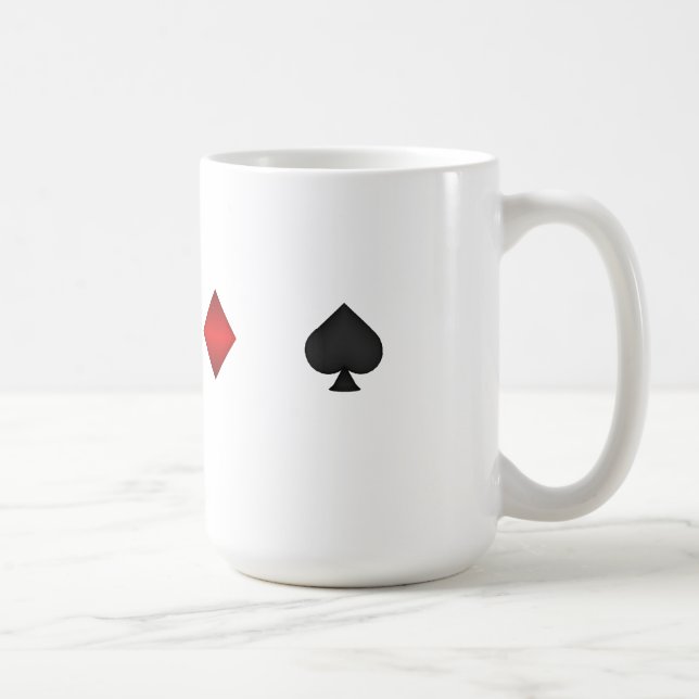 3D Playing Card Suits - Coffee Mug (Right)