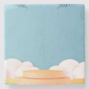3d podium stone coaster