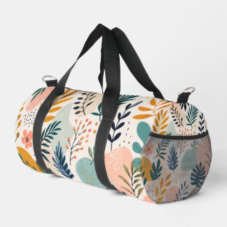 3d printed colourful floral duffle bag
