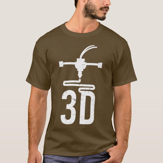 3D Printer Nozzle Design  Cool 3D Printing Geek T-Shirt (Front)