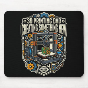 3D Printing Dad 3D Printer Nozzle Filament Daddy Mouse Pad