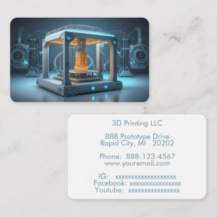 3D printing machine Business Card