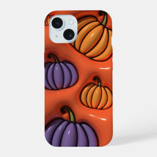 3D Puffy Colourful Fall Pumpkin Phone Case