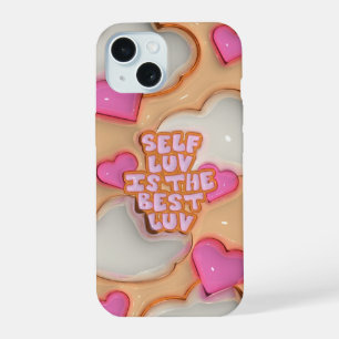 3D Puffy Self Love Is The BEST Love Phone Case