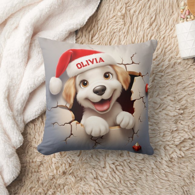 3D Puppy Christmas Cushion (Blanket)