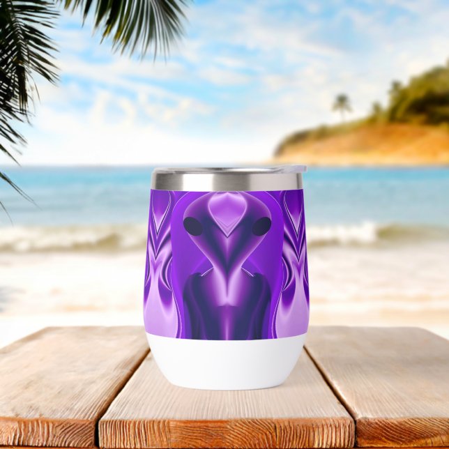 3D Purple Rainbow Dreams , Alien (Beach)