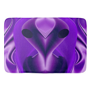 3D Purple Rainbow Dreams , Alien Bath Mat
