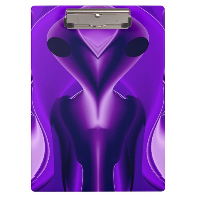 3D Purple Rainbow Dreams , Alien Clipboard (Front)
