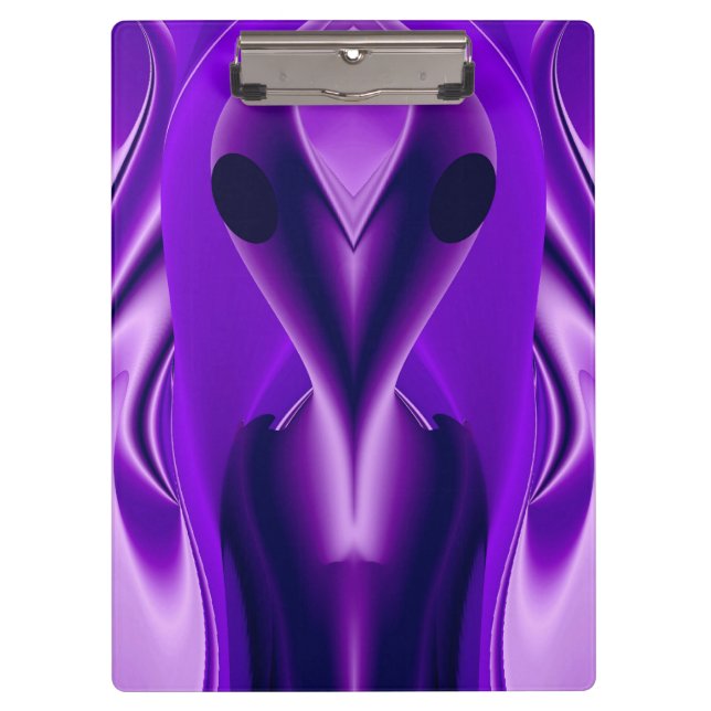 3D Purple Rainbow Dreams , Alien Clipboard (Front)