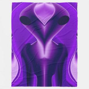 3D Purple Rainbow Dreams , Alien Fleece Blanket