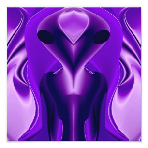 3D Purple Rainbow Dreams , Alien Photo Print