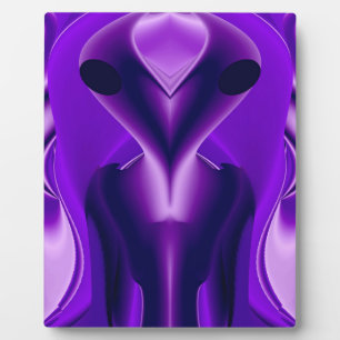3D Purple Rainbow Dreams , Alien Plaque