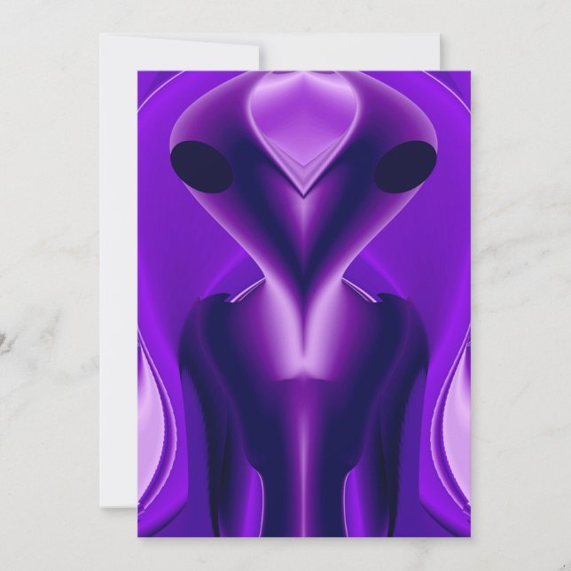 3D Purple Rainbow Dreams , Alien Save The Date (Front)