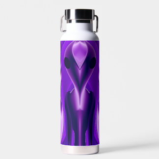 3D Purple Rainbow Dreams , Alien Water Bottle
