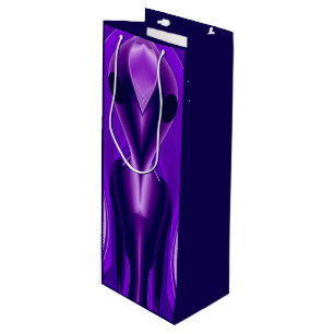 3D Purple Rainbow Dreams , Alien Wine Gift Bag