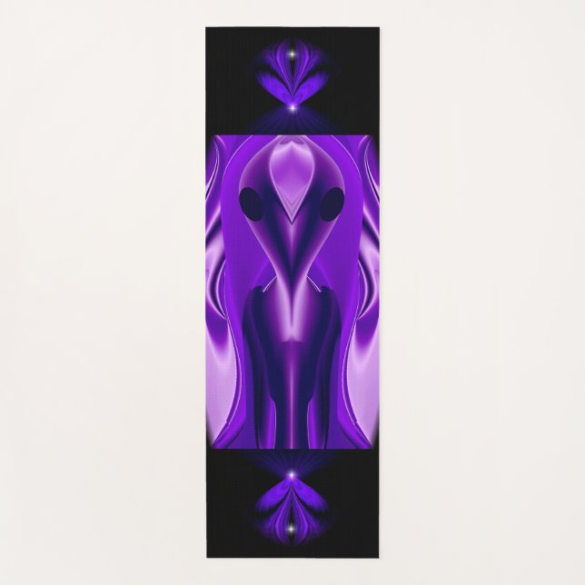 3D Purple Rainbow Dreams , Alien Yoga Mat (Front)