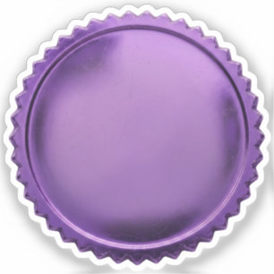 3D Purple Seal Foil Starburst Award Medal