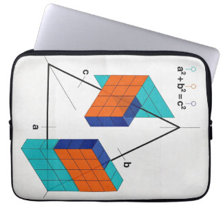 3D Pythagorean Theorem Laptop Sleeve