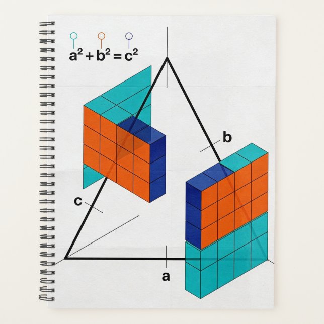 3D Pythagorean Theorem Math Planner (Front)
