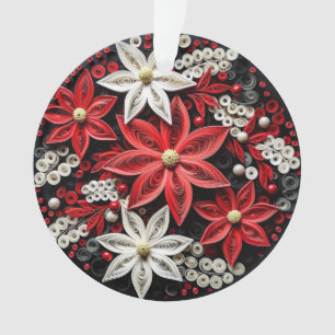 3d Quilling Christmas Flower Ornament