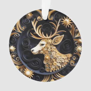 3d Quilling Effect Reindeer Ornament