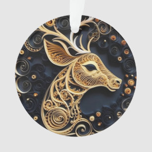 3d Quilling Effect Reindeer Ornament