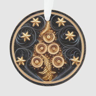 3d Quilling Effect Tree and Stars Ornament