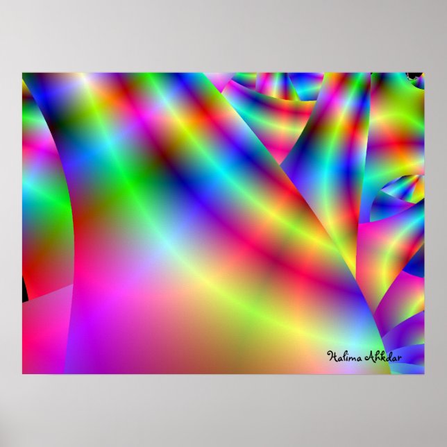 3d rainbow accent wall art by Halima Ahkdar (Front)