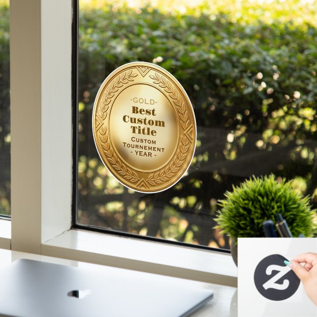 3D Realistic Gold Medal Custom Editable Award (Office)