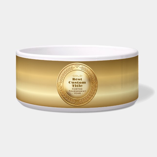 3D Realistic Gold Medal Custom Editable Award (Front)