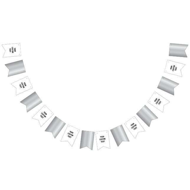 3D Realistic Silver Medal Custom Editable Award Bunting (All)