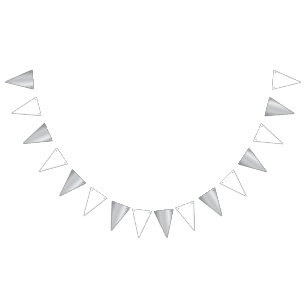 3D Realistic Silver Medal Custom Editable Award Bunting