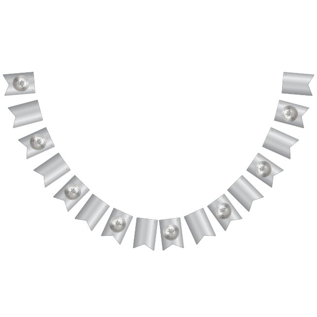 3D Realistic Silver Medal Custom Editable Award Bunting (All)