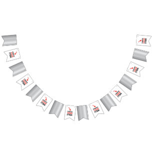 3D Realistic Silver Medal Custom Editable Award Bunting