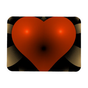 3D Red Heart Magnet