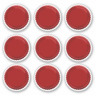 3D Red Seal Foils Starburst Excellence Award Medal